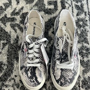 Superga snake skin sneakers